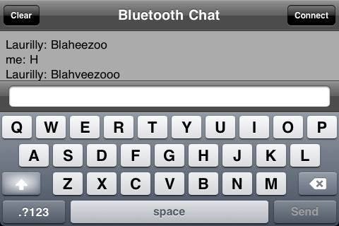 Интерфейс программы Bluetooth-чат