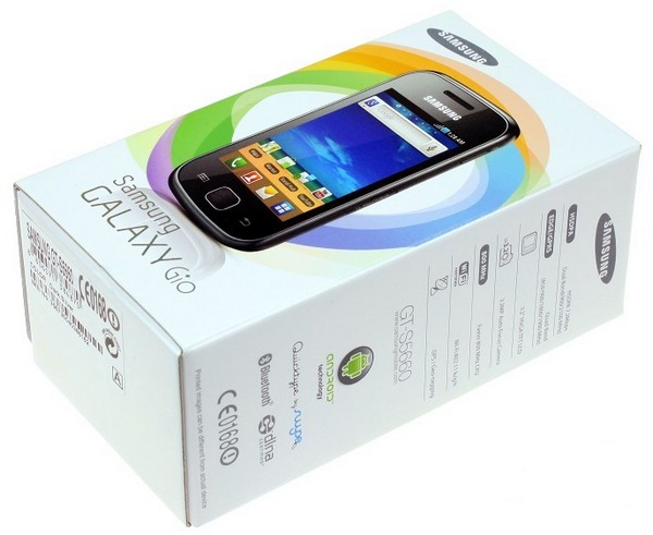 Упаковка Samsung Galaxy Gio